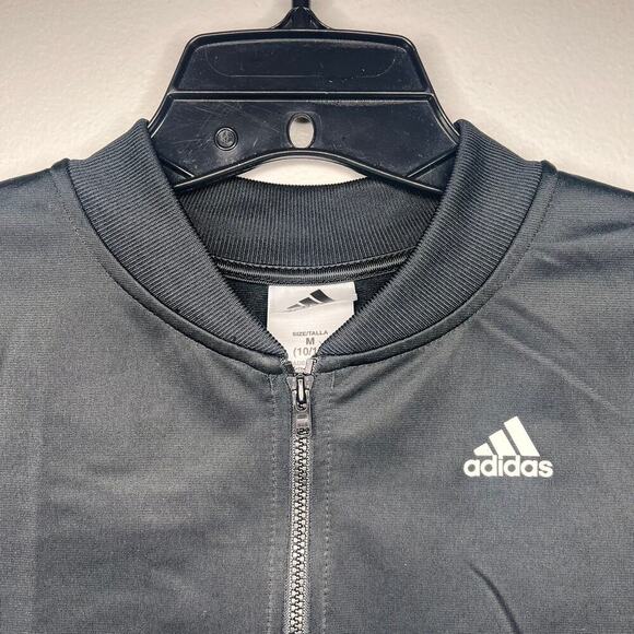 Boys Adidas Full Zip Up Track Jacket Adidas on Sleeve Size Youth Medium 10/12 - Picture 2 of 9